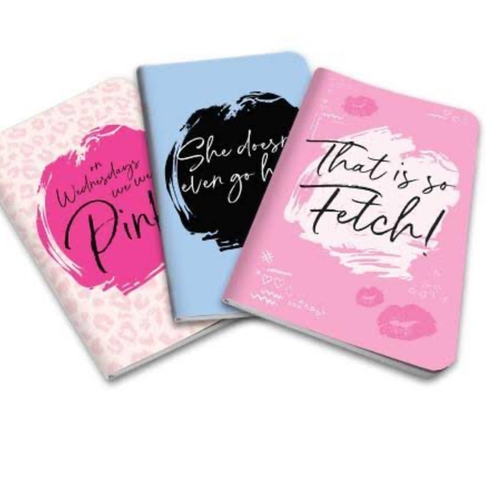 Mean Girls Pink Pocket Notebook (Set of 3)